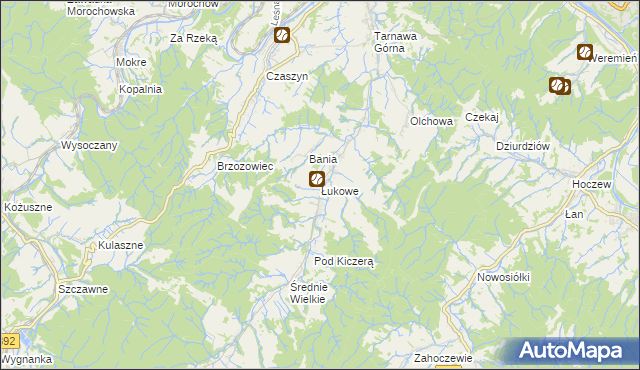 mapa Łukowe, Łukowe na mapie Targeo