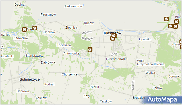 mapa Łuszczanowice-Kolonia, Łuszczanowice-Kolonia na mapie Targeo