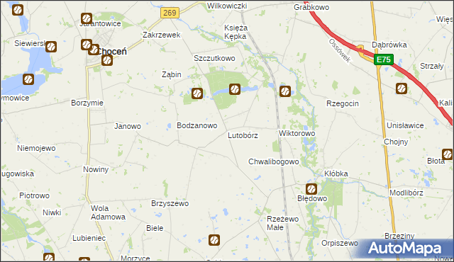 mapa Lutobórz, Lutobórz na mapie Targeo