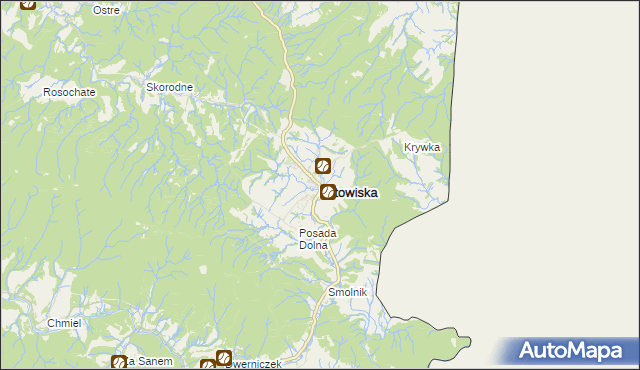 mapa Lutowiska, Lutowiska na mapie Targeo