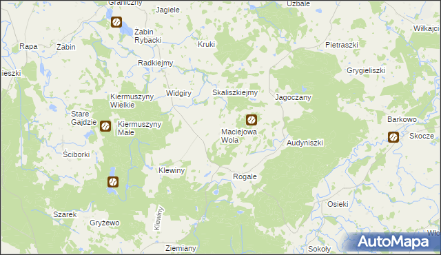 mapa Maciejowa Wola, Maciejowa Wola na mapie Targeo