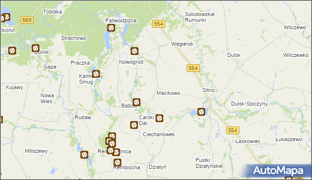 mapa Macikowo, Macikowo na mapie Targeo