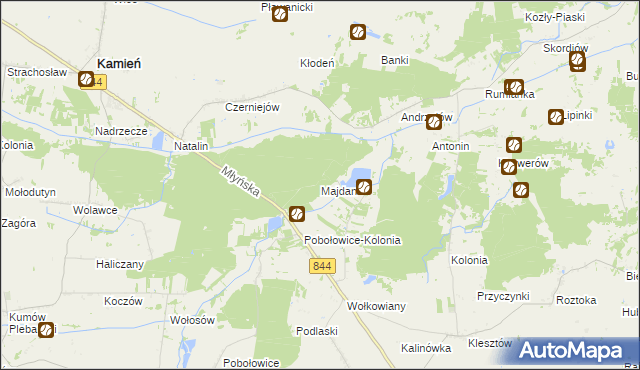 mapa Majdan gmina Żmudź, Majdan gmina Żmudź na mapie Targeo