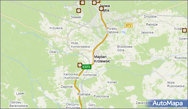 mapa Majdan Królewski, Majdan Królewski na mapie Targeo