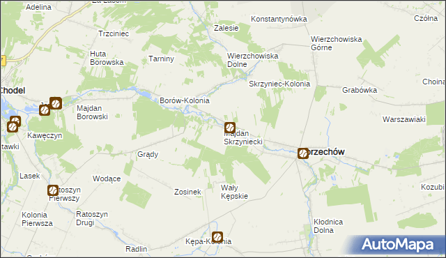 mapa Majdan Skrzyniecki, Majdan Skrzyniecki na mapie Targeo