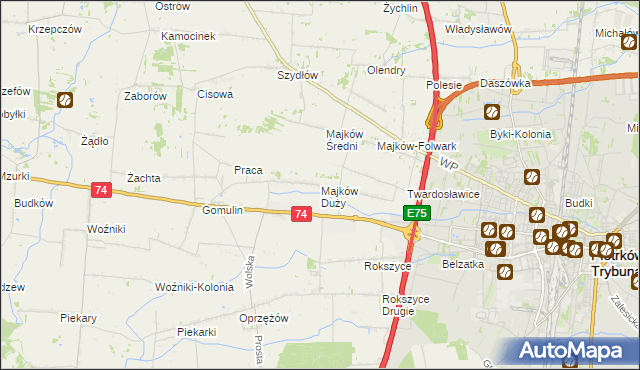mapa Majków Duży, Majków Duży na mapie Targeo