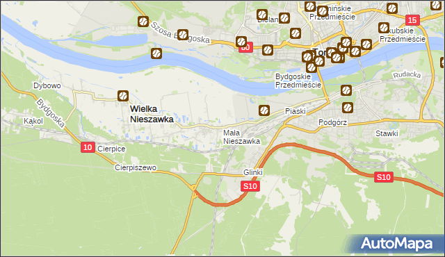 mapa Mała Nieszawka, Mała Nieszawka na mapie Targeo