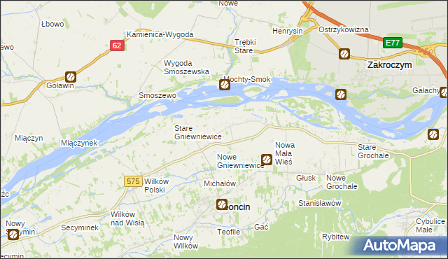 mapa Mała Wieś przy Drodze, Mała Wieś przy Drodze na mapie Targeo