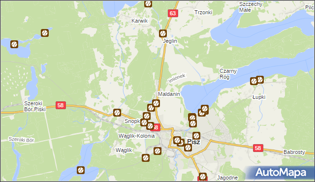 mapa Maldanin, Maldanin na mapie Targeo