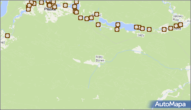 mapa Mały Borek, Mały Borek na mapie Targeo