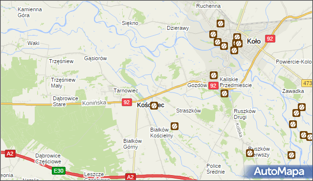 mapa Mariampol gmina Kościelec, Mariampol gmina Kościelec na mapie Targeo