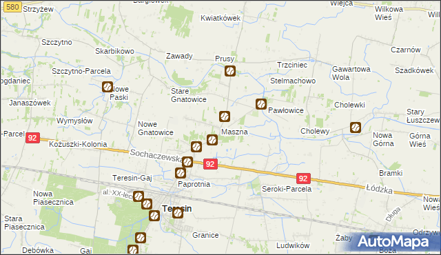 mapa Maszna, Maszna na mapie Targeo