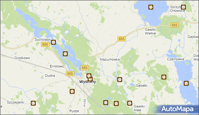 mapa Mazuchówka, Mazuchówka na mapie Targeo