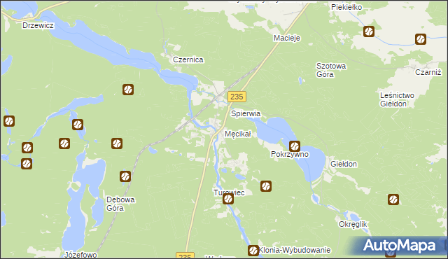 mapa Męcikał, Męcikał na mapie Targeo