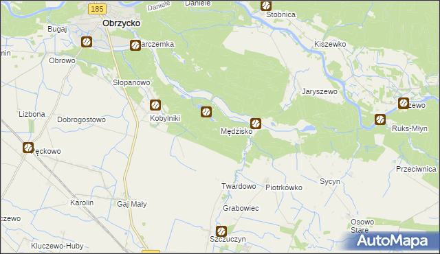 mapa Mędzisko, Mędzisko na mapie Targeo