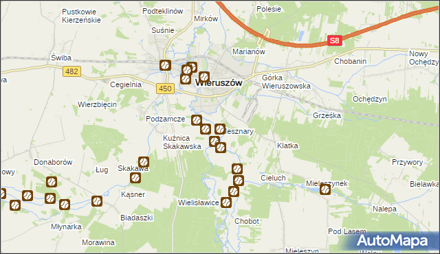 mapa Mesznary, Mesznary na mapie Targeo