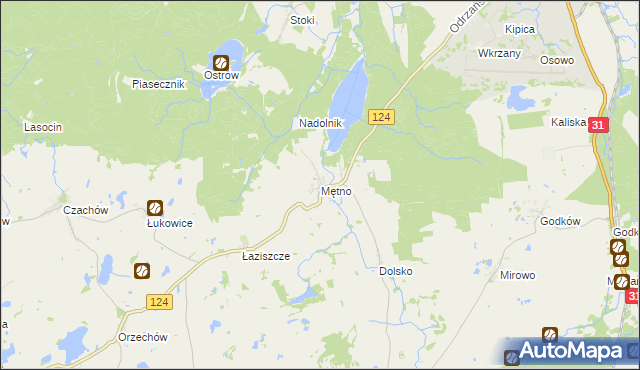 mapa Mętno, Mętno na mapie Targeo