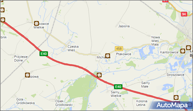 mapa Michałów gmina Olszanka, Michałów gmina Olszanka na mapie Targeo