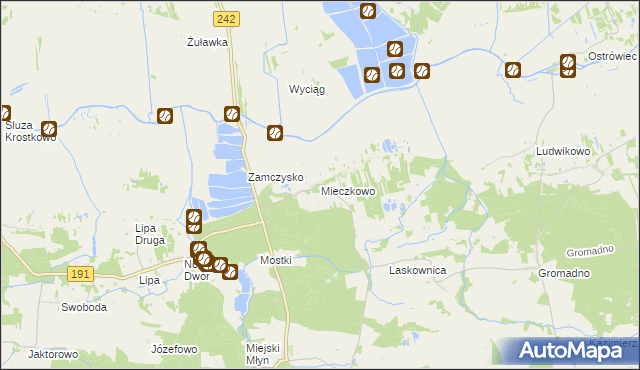 mapa Mieczkowo, Mieczkowo na mapie Targeo