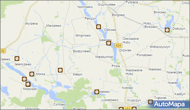 mapa Międzychód gmina Dolsk, Międzychód gmina Dolsk na mapie Targeo