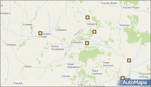 mapa Miłotki, Miłotki na mapie Targeo