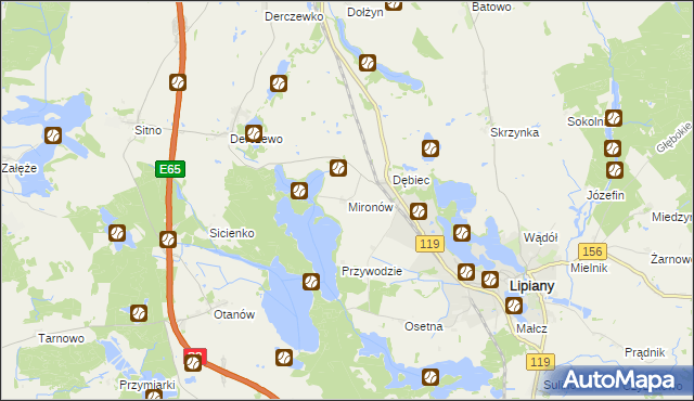 mapa Mironów, Mironów na mapie Targeo