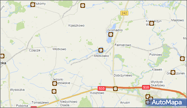 mapa Młotkówko, Młotkówko na mapie Targeo