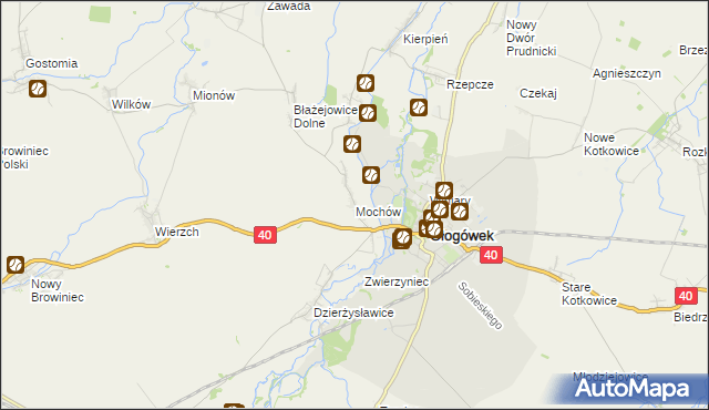 mapa Mochów, Mochów na mapie Targeo