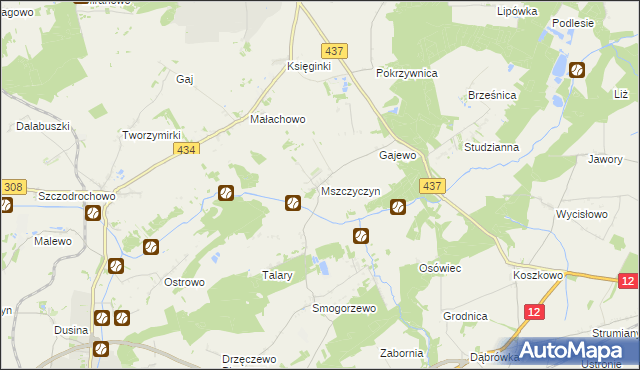 mapa Mszczyczyn, Mszczyczyn na mapie Targeo