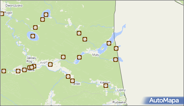 mapa Muły, Muły na mapie Targeo