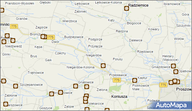 mapa Muniaczkowice, Muniaczkowice na mapie Targeo