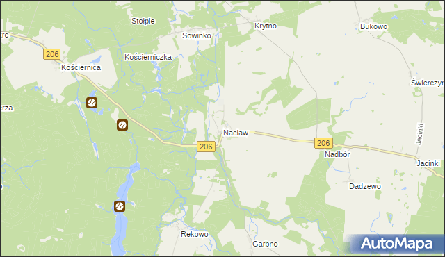 mapa Nacław gmina Polanów, Nacław gmina Polanów na mapie Targeo