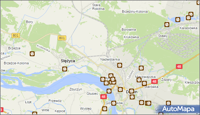 mapa Nadwiślanka, Nadwiślanka na mapie Targeo