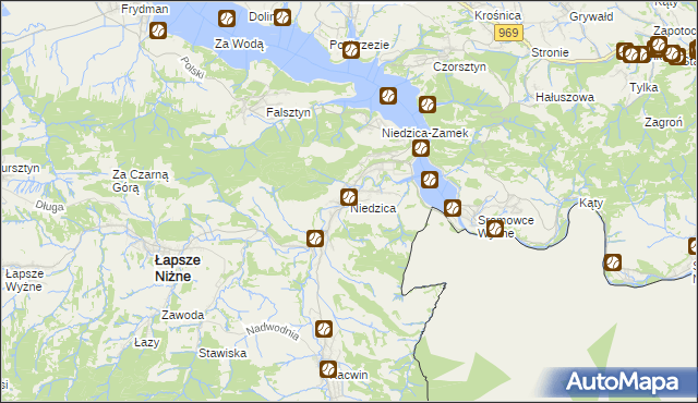 mapa Niedzica, Niedzica na mapie Targeo