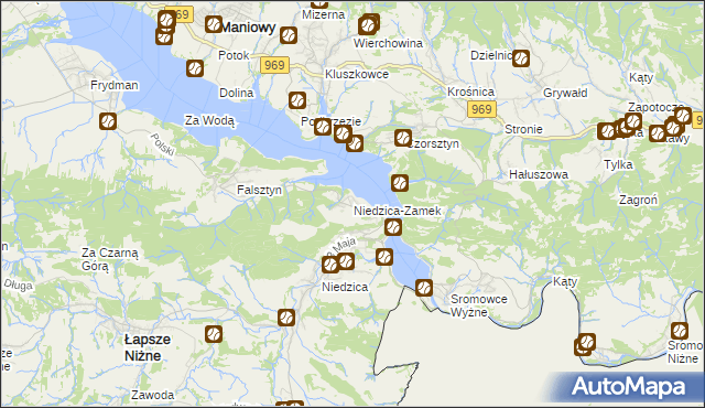 mapa Niedzica-Zamek, Niedzica-Zamek na mapie Targeo
