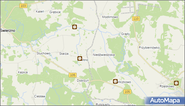 mapa Niedźwiedziska, Niedźwiedziska na mapie Targeo