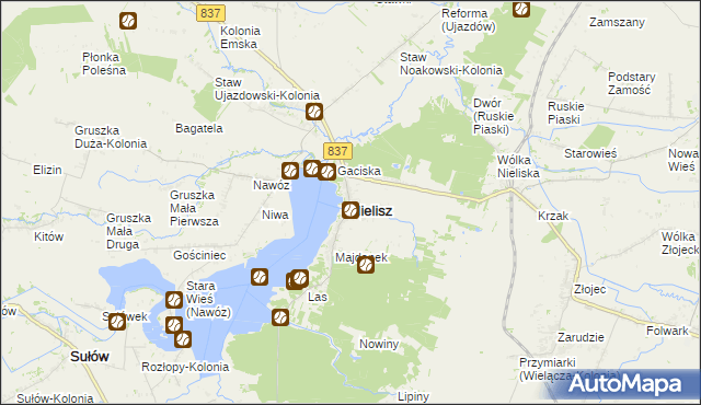 mapa Nielisz, Nielisz na mapie Targeo