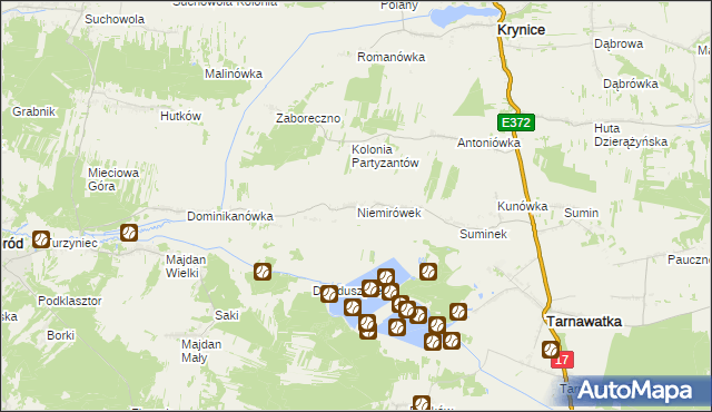 mapa Niemirówek, Niemirówek na mapie Targeo