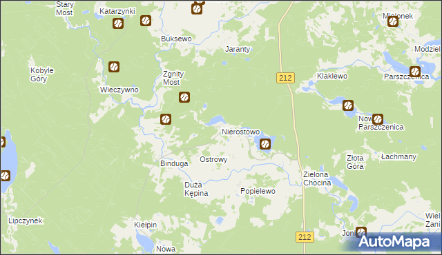 mapa Nierostowo, Nierostowo na mapie Targeo