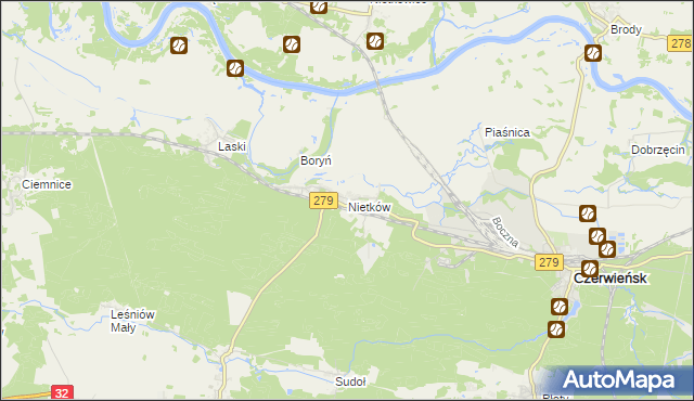 mapa Nietków, Nietków na mapie Targeo