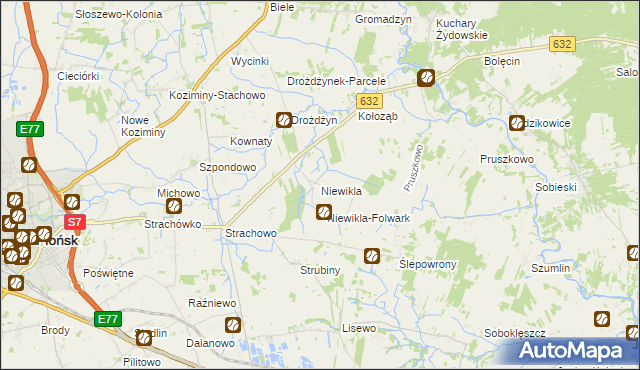 mapa Niewikla, Niewikla na mapie Targeo