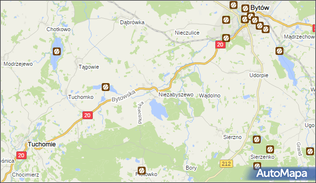 mapa Niezabyszewo, Niezabyszewo na mapie Targeo