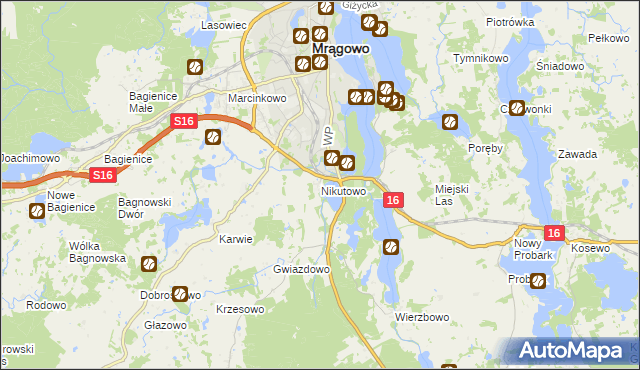 mapa Nikutowo, Nikutowo na mapie Targeo