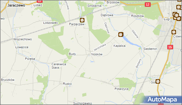 mapa Nosków, Nosków na mapie Targeo