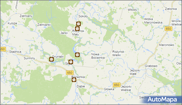 mapa Nowa Boćwinka, Nowa Boćwinka na mapie Targeo