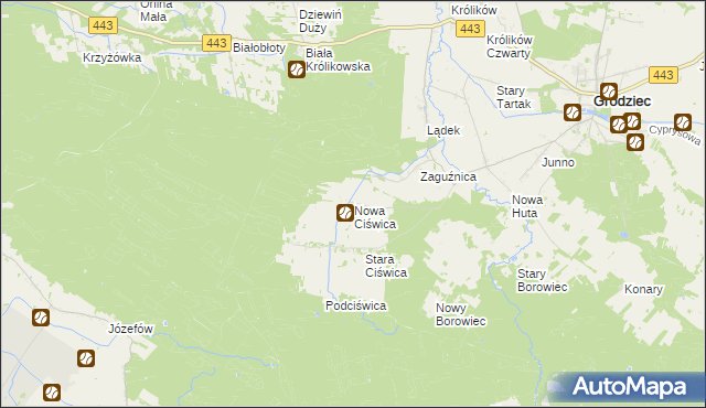 mapa Nowa Ciświca, Nowa Ciświca na mapie Targeo