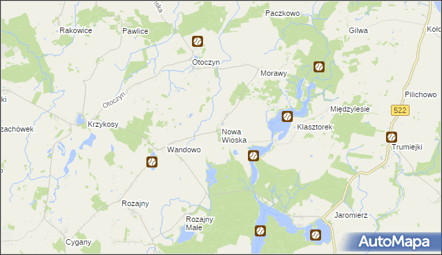 mapa Nowa Wioska gmina Gardeja, Nowa Wioska gmina Gardeja na mapie Targeo