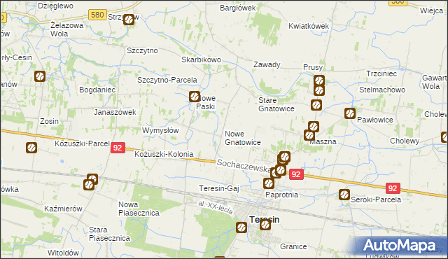 mapa Nowe Gnatowice, Nowe Gnatowice na mapie Targeo