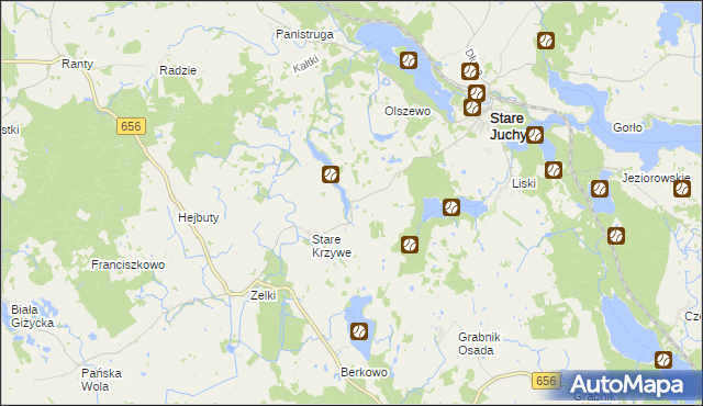 mapa Nowe Krzywe, Nowe Krzywe na mapie Targeo