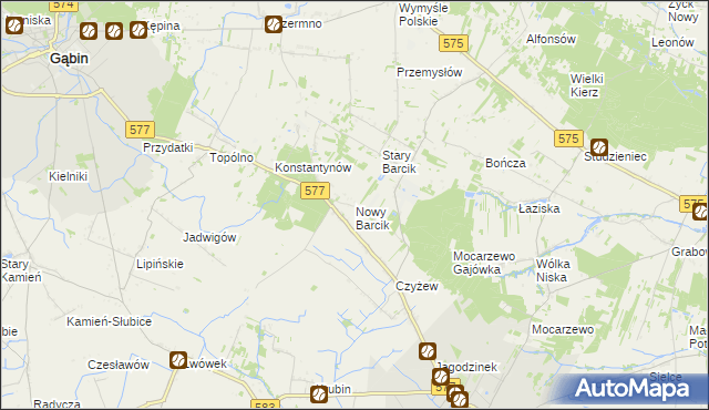 mapa Nowy Barcik, Nowy Barcik na mapie Targeo